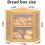 Two-Tier Corner Bread Box for Countertop, Large Capacity, Adjustable Height, Compatible with Kitchen Decor 2