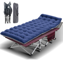 Folding Camping Cot for Adults, Portable Sleeping Cot, Folding Cot Rollaway Guest Bed with 3.3 inch 2 Sided Mattress and Carry Bag