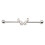 DESIGNICE Βιομηχανικά Κοσμήματα Piercing, Σκουλαρίκι με Μπάρα και Σχέδιο Πεταλούδας, 1