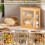 Two-Tier Corner Bread Box for Countertop, Large Capacity, Adjustable Height, Compatible with Kitchen Decor 5