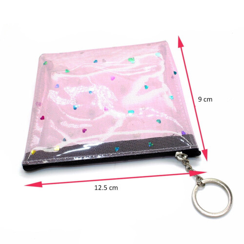 Carteira Tineasur Multicolorida em PVC para Mulheres e Meninas com Fecho em Zíper, Espaço Compacto para Chaves e Dinheiro, 11,4 cm (4,5 polegadas) 1