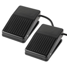 Gebildet 2pcs 250VAC 5A Pedal Switch,Momentary Foot Pedal Switch SPDT NO NC Foot Operated Controller For CNC Industrial with Anti-Skid Plastic Surfac