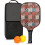 Σετ κουπιών Pickleball με κουπιά από fiberglass σε σχέδια λουλουδιών, 2 μπάλες και τσάντα – 1