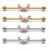 DESIGNICE Βιομηχανικά Κοσμήματα Piercing, Σκουλαρίκι με Μπάρα και Σχέδιο Πεταλούδας, 2