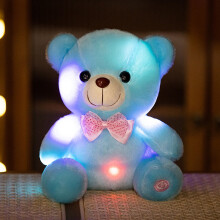 Osos de peluche para el Día de San Valentín, regalos de peluche de animales, oso de peluche suave con luz para él, ella, mamá, abuela, mujeres,