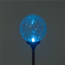 1 stuk verlichte bollen voor buiten, ronde glazen tuinlamp 8x8x32,3 inch