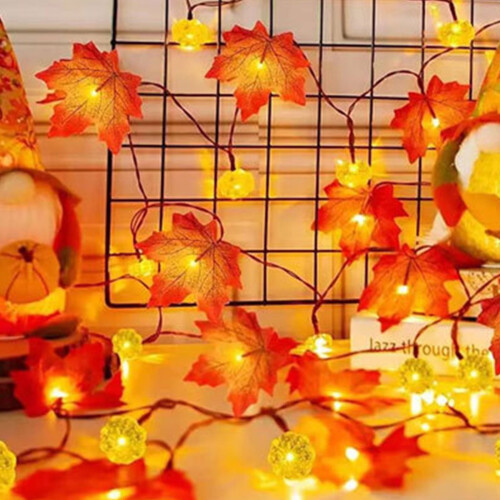 Διακοσμήσεις για πάρτι Halloween10 Κρεμαστά φωτάκια κολοκύθας με αδιάβροχο κορδόνι 1