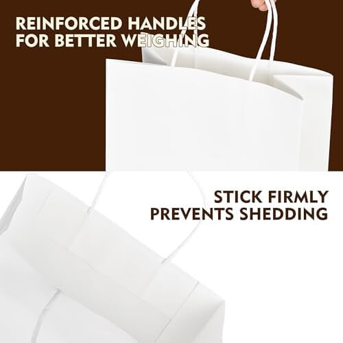 Sacolas de presente de papel kraft com alças - 100 unidades 2