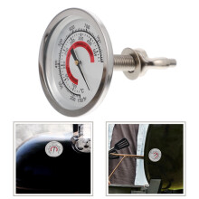 1 Stück Ofenthermometer für Elektroöfen in der Größe 8,5 x 6 cm mit hochpräziser Sonde und weißem Aluminiumgehäuse
