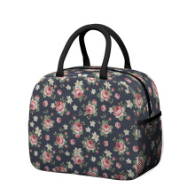 Boîte à lunch isotherme à motif floral pour femme – Étanche, portable pour le travail, la plage, les voyages, les pique-niques et le camping