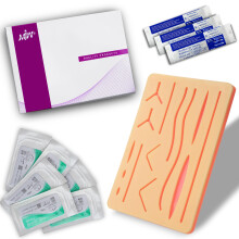 Suture Practice Pad 3 Layer 14 Wound 5x7" with Silicon Thread Durable Silicon Skin Suture Pad to be used by Students for Training and Practice of Med