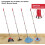 Λαβή αντικατάστασης σφουγγαρίστρας Spin Mop, 4 τμημάτων/ράβδος σκούπας, 30"-59", συμβατή 5