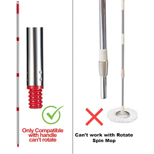 Λαβή αντικατάστασης σφουγγαρίστρας Spin Mop, 4 τμημάτων/ράβδος σκούπας, 30"-59", συμβατή 1