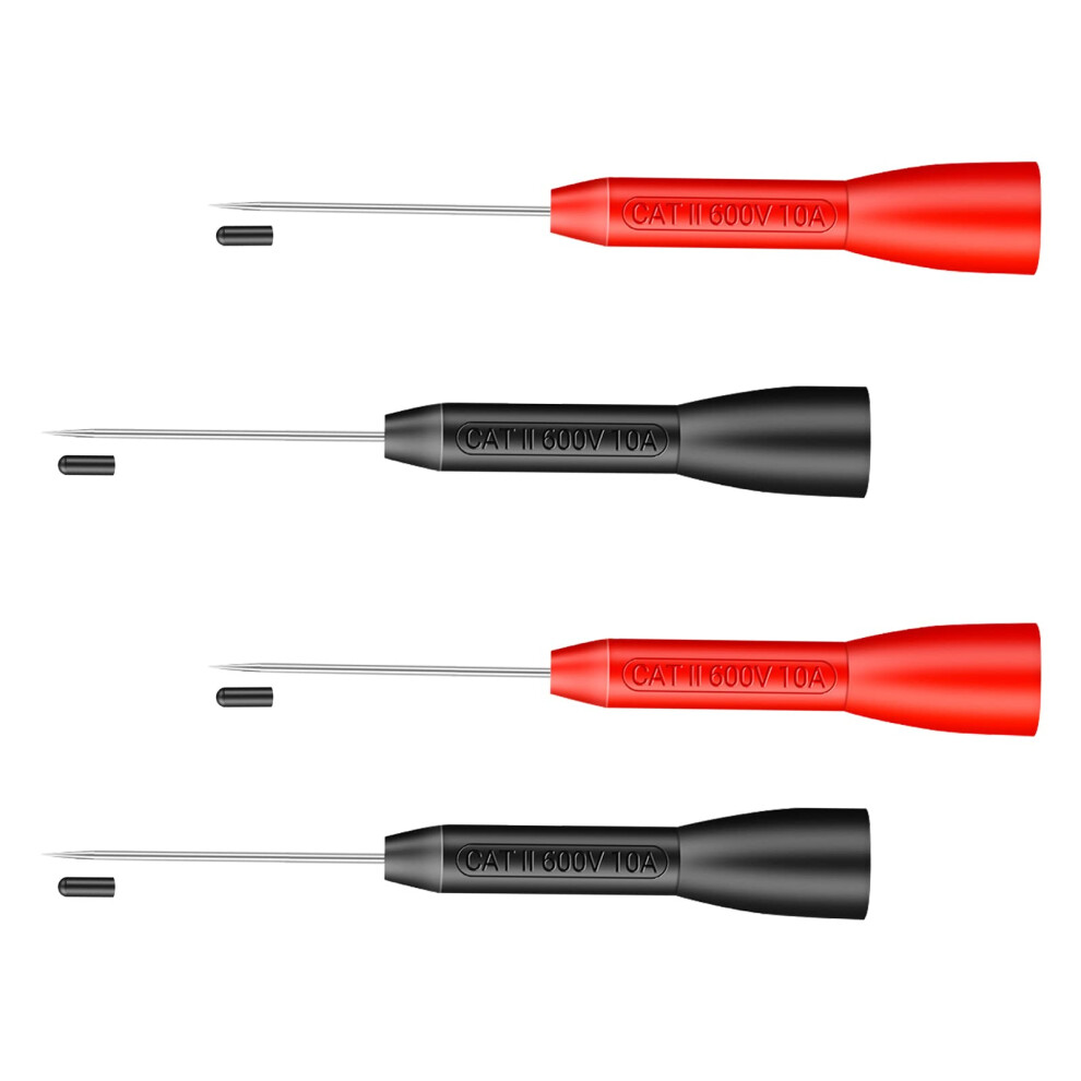 Multimeter Probes Needle Test Fluke Pin Probes Test Lead Probe Multimeter Piercing Needle 600V/10A Non-Destructive Multimeter Test Silicon Back Probe 41927236