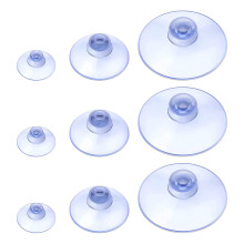 Jc.upin 15 Packs Suction Cup, 20-30-45 mm (3 Sizes) Plastic Sucker Pads Without Hooks, Window Suckers Mushroom Head Suction Pads for Outdoor, Kitchen