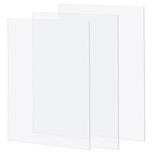 3 Pack A3 Clear Acrylic Sheets - 297mm420mm, Clear Plexiglass Plastic Acrylic Sheet 2mm Thick, Transparent Plastic Sheet Plexiglass Panels for Decor