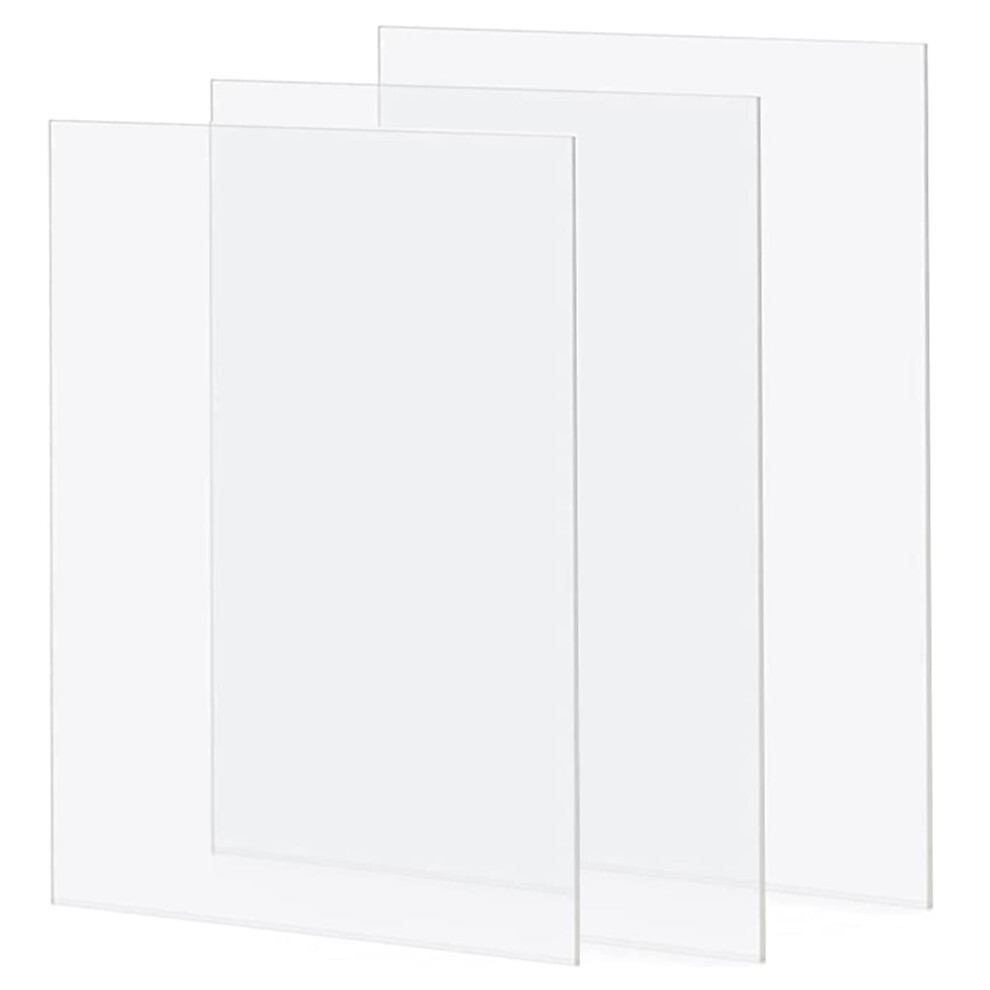 3 Pack A3 Clear Acrylic Sheets - 297Mm420mm, Clear Plexiglass Plastic Acrylic Sheet 2Mm Thick, Transparent Plastic Sheet Plexiglass Panels For Decor 80315858