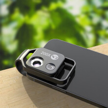 Teleobiectiv cu zoom 200X pentru iPhone, Samsung, Android – Obiectiv de telefon cu microscop HD