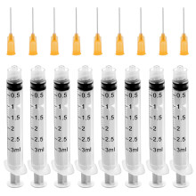 15Pcs 3ml Syringe, Plastic Syringe, Reusable Fodder Syringes, Measuring Syringes, Collection Ink Filling for Lab, Industrial, Scientific Labs