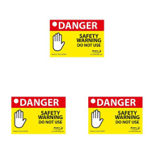 Arctic Hayes 663060 Danger Safety Warning Do Not Use 10 Labels, 82 mm Length x 57 mm Width (Pack of 3)