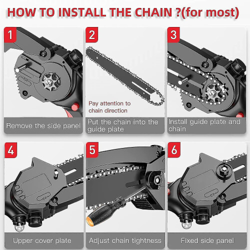 2Packs Mini Chainsaw Chain, 4Inch Replacement Chains 2