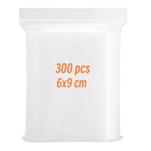 Plastic Bags Sealable,300 PCS 6x9cm Small Grip Seal Bag,Clear Little Resealable Plastic Baggies,Small Ziplock Bags for Jewellery Candies Spice Nuts(6