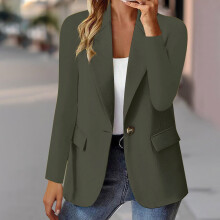Damenblazer 2025: Trendige Business-Casual-Jacken, Business-Anzüge, Frühlingsmode, Blazer, Langarm, offener Cardigan
