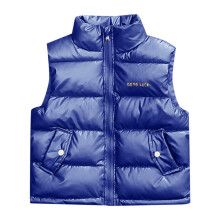 Manteau d'hiver pour bébé garçon/fille, gilet chaud et léger à col montant, sans manches, idéal pour les enfants de 8 à 9 ans.