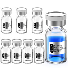 Biomed Solutions Empty Sterile Vial Sealed with Butyl Rubber Stopper and Flip Top Closure,Type 1 Borosilicate Glass Tubing,Individually Packed (2mL 8