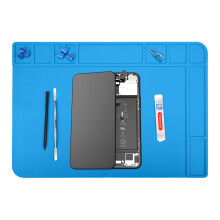 MMOBIEL Soldering and Repair Mat Silicone - 48 x 34 cm Heat-Resistant up to 500C (932F) –Workbench Mat for Soldering, Cell Phone and Electronics –