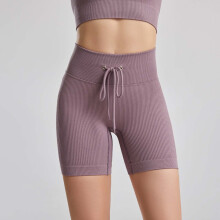 Pantaloni de sală, pantaloni scurți elastici de yoga cu talie înaltă, casual, culoare solidă, la modă pentru femei