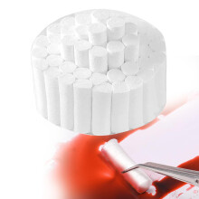 50PCS Dental Cotton Rolls – Premium Cotton Wool Rolls for Oral Care, Soft, Highly Absorbent, Ideal for Dental Procedures, Cleaning, and First Aid