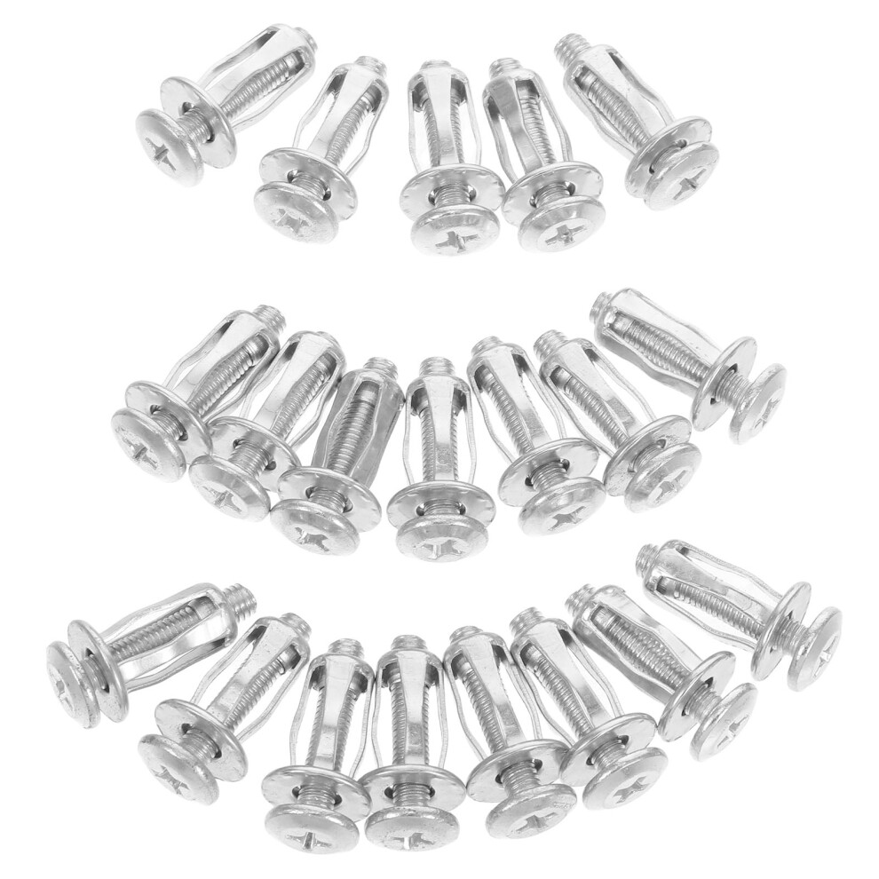 20Pcs Metal Expansion Bolts Â Extra Short Hollow Anchors For Hollow Doors & Concrete Walls, Heavy-Duty With Screws & Nuts 9130661700801