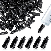 150 Pack Syrige Caps Black Tip Caps Dispensing Needle for Syringes Oral Medicine Bottles Slip On Design