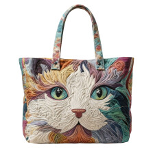 YOCBZ lente draagtas met katten- en uilendesign, 13 x 12,2 inch