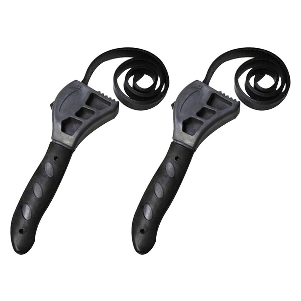 Tineasur 2Pcs Multifunctional Rubber Strap Wrench For Bottle Opening And Auto Repair 9170372923885