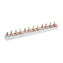 TONGOU Consumer Unit Bus Bar, 4P 12Way 63A 230/415V Standard Specification Copper Bus Bar, Suitable for Circuit Breaker, MCB, RCD and Distribution Bo