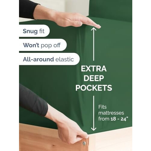 Drap-housse King à poches extra profondes 45 à 60 cm 1