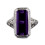 Clearance under $5 Women's Natural Emerald Large Rectangular Inlaid Zircon Ring Sz 7 2