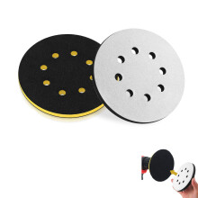 2PCS 5 Inch 8 Holes Soft & High Foam Interface Pad, Orbital Sander Foam Pad 5 inch, Hook and Loop 5 Inch Sponge Cushion Buffer Backing Pad for Orbita