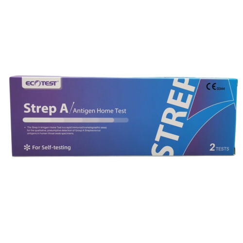 Sore Throat Strep A Rapid Self Test ~ Streptococcus Group A (2 Tests Included)