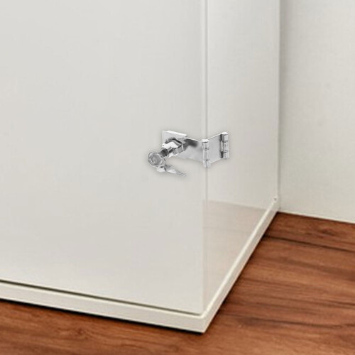 Keyed Cabinet Lock Set – Zinc Alloy, Silver 2
