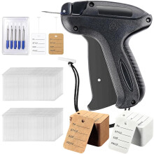 wohot Clothes Tagging Gun with Tag, Tag Gun for Clothing with 2000 Barbs (5 cm), 5 Replacement Needles + 150 Brown Tags + 150 White Price Tags, Kimbl