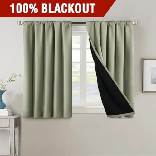 Cortinas opacas Sage con aislamiento térmico, 2 paneles de 45 pulgadas. 1