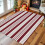 Tappeto in cotone a righe rosse 4'x6' per interni ed esterni 1