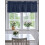 Cortina de couro bovino azul-marinho com bolso para varão, 152 x 46 cm (60 x 18 polegadas), estilo rústico, com textura de couro, ideal para 7