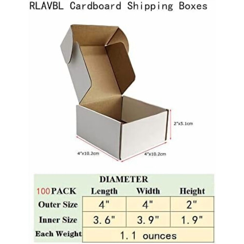Caixas de envio brancas de 33 x 25 x 5 cm (13 x 10 x 2 polegadas) – Pacote com 30 unidades 1