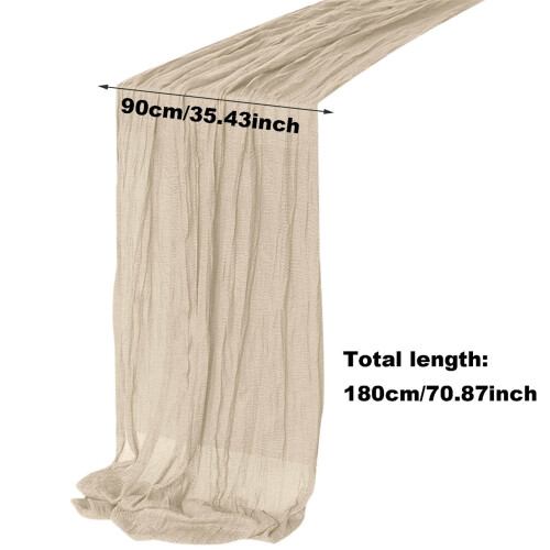 Voile Crepe Decorative Table Runner (90*180Cm) Ca, Decorative Table Banner 2