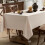 Ivory Linen-Blend Tablecloth 60 x 104 in 5