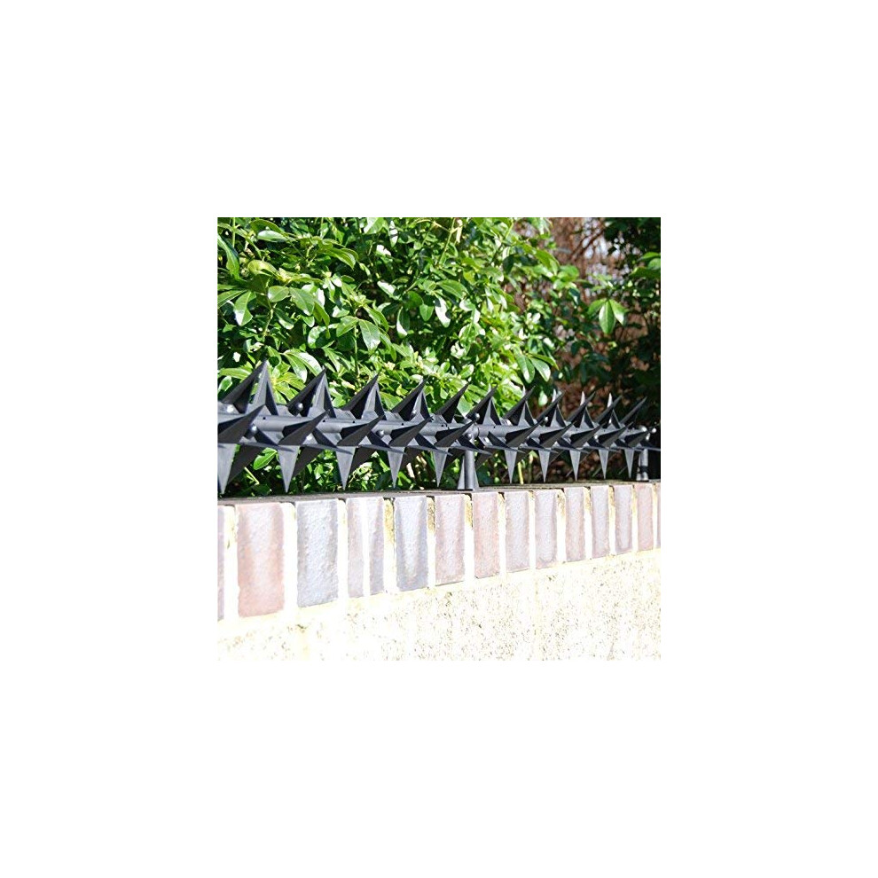 Stegastrip Fence Top Wall Spikes Garden Security, Intruder Burglar Deterrent Anti Climb (Pack With Posts, 10M) 34637159